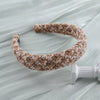 Wholesale Vintage Handmade Cloth Wool Thick Flower Widebrimmed Skull Top Allmatch Highgrade Women's Hair Accessory Headband