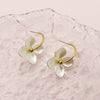 Wholesale Vintage Handmade Flower Earrings Stainless Steel French Retro Style Electroplated