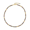 Wholesale Vintage Handmade Natural Stone Stainless Steel African Pine Heart Shape Beaded Necklace For Women