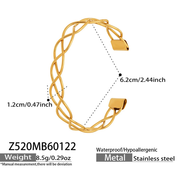 Wholesale Vintage Insstyle Minimalist Stainless Steel Enamel Electroplated Bracelet With 5A Zircon Open Bangle And Geometric Design