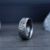 Wholesale Vintage Iron Warrior Celtic Knot Geometric Text Stainless Steel Ring With Electroplating