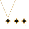 Wholesale Vintage 18K Gold Plated Stainless Steel Earrings And Necklace Set For Women