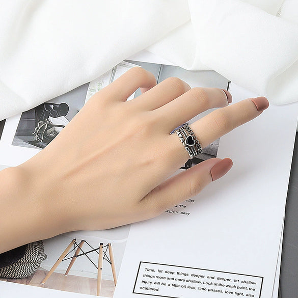 Wholesale Vintage Love Ring Copper Geometric Electroplating Unisex