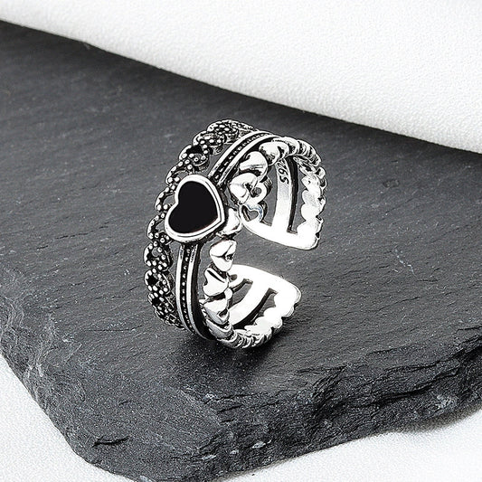 Wholesale Vintage Love Ring Copper Geometric Electroplating Unisex
