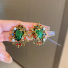 Wholesale Vintage Metal Geometric Design Electroplated Silver Pin Earrings For Women
