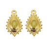Wholesale Vintage Natural Style Water Drop Inlay Stainless Steel Pendant Earrings And Necklace Accessories