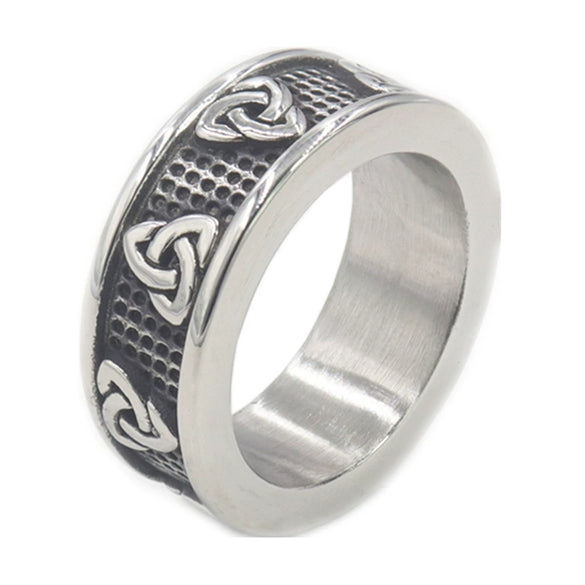 Wholesale Vintage Personality Celtic Kink Ring In Stainless Steel With Animal Zodiac Pattern And Polish Finish
