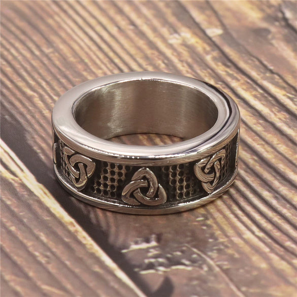 Wholesale Vintage Personality Celtic Kink Ring In Stainless Steel With Animal Zodiac Pattern And Polish Finish