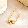Wholesale Vintage Plants And Flowers Stainless Steel Jewelry Set Electroplated 18K Gold Zircon For Women