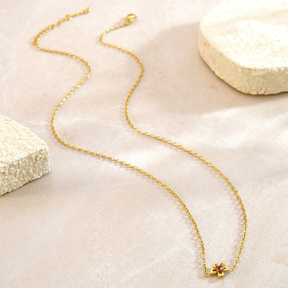 Wholesale Vintage Plants And Flowers Stainless Steel Jewelry Set Electroplated 18K Gold Zircon For Women
