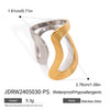 Wholesale Vintage Retro Antique Stainless Steel Geometric Thread Shaped Opening Ring Jewelry With Electroplating