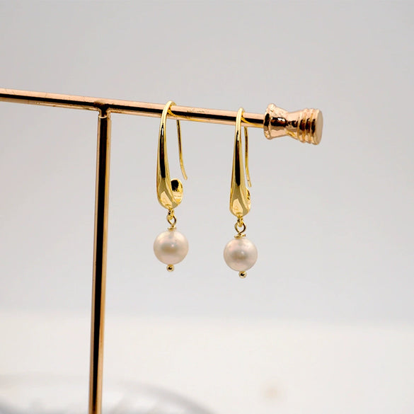 Wholesale Vintage Retro Style Geometric Freshwater Pearl Earrings For Women