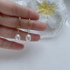 Wholesale Vintage Simple Chain Pearl Earrings In Sterling Silver For Women With Rice And Water Drop Shaped Pearls