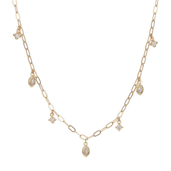 Wholesale Vintage Snake Geometric Pendant Necklace Copper Titanium Steel Electroplating Women's