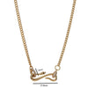 Wholesale Vintage Snake Geometric Pendant Necklace Copper Titanium Steel Electroplating Women's