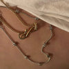 Wholesale Vintage Snake Geometric Pendant Necklace Copper Titanium Steel Electroplating Women's