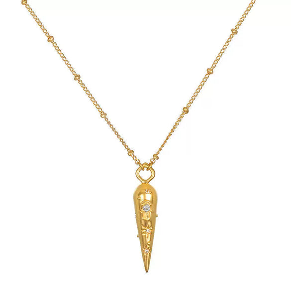 Wholesale Vintage Snake Geometric Pendant Necklace Copper Titanium Steel Electroplating Women's
