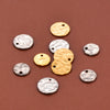 Wholesale Vintage Stainless Steel Embossed Round Diy Earrings Necklace Accessories With Electroplating