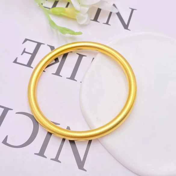 Wholesale Vintage Stainless Steel Goldplated Electroplated Women's Smooth Plain Bracelet Jewelry