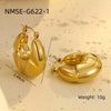 Wholesale Vintage Stainless Steel Hollow Geometric Earrings With Electroplating For Women