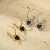 Wholesale Vintage Stainless Steel Love Pendant Earrings With Electroplating For Women