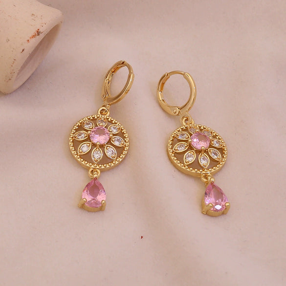 Wholesale Vintage Style Electroplated Copper Drop Shape Earrings For Women