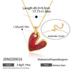 Wholesale Vintage Style Electroplated Stainless Steel Heart Water Drop Bell Pendant Necklace Jewelry For Women