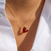 Wholesale Vintage Style Electroplated Stainless Steel Heart Water Drop Bell Pendant Necklace Jewelry For Women