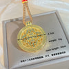 Wholesale Vintage Style Goldplated Brass Round Zodiac Sign Pendant Necklace With Diamonds