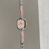 Wholesale Vintage Style Rhombus And Square Shaped Alloy Ladies Watch With Jewelry Buckle And Screwdown Crown