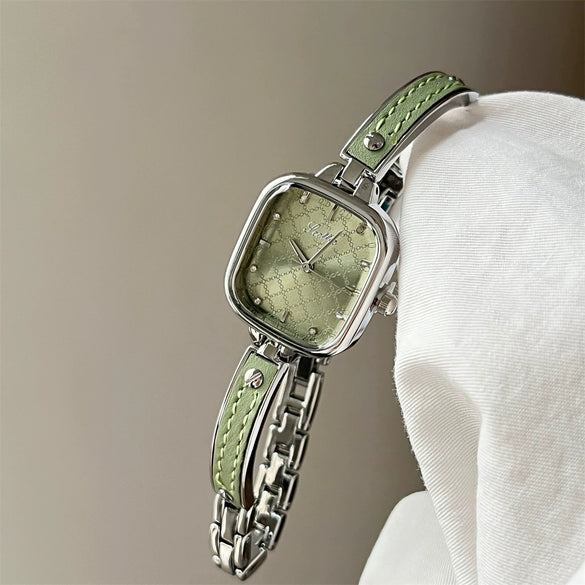 Wholesale Vintage Style Rhombus And Square Shaped Alloy Ladies Watch With Jewelry Buckle And Screwdown Crown