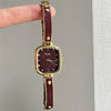 Wholesale Vintage Style Rhombus And Square Shaped Alloy Ladies Watch With Jewelry Buckle And Screwdown Crown