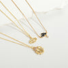 Wholesale Vintage Style Simple Style Commute Butterfly Copper Enamel Inlay 14K Gold Plated Zircon Pendant Necklace