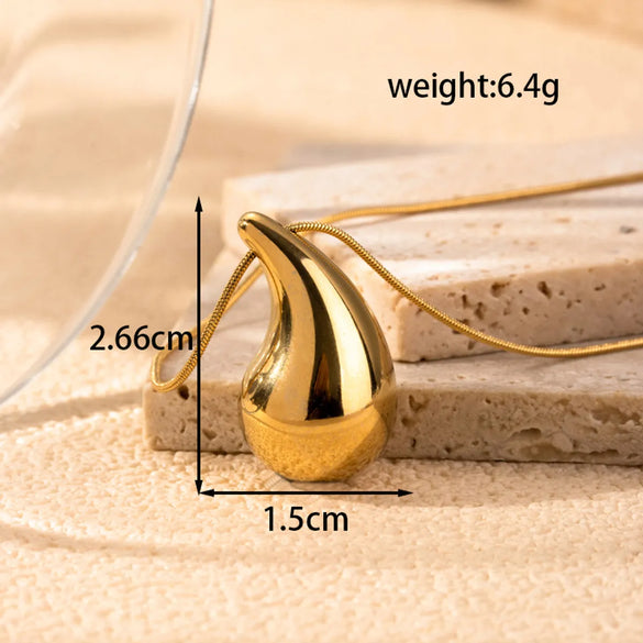 Wholesale Jewelry Vintage Style Simple Style Water Droplets 304 Stainless Steel Plating Jewelry Set