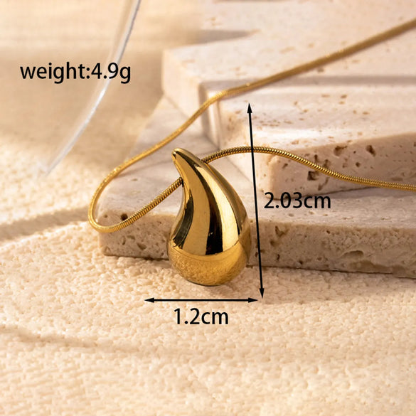 Wholesale Jewelry Vintage Style Simple Style Water Droplets 304 Stainless Steel Plating Jewelry Set