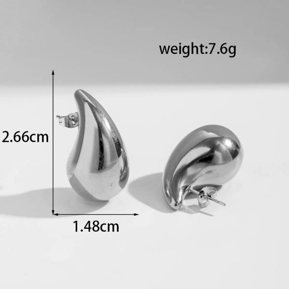 Wholesale Jewelry Vintage Style Simple Style Water Droplets 304 Stainless Steel Plating Jewelry Set