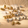 Wholesale Jewelry Vintage Style Simple Style Water Droplets 304 Stainless Steel Plating Jewelry Set
