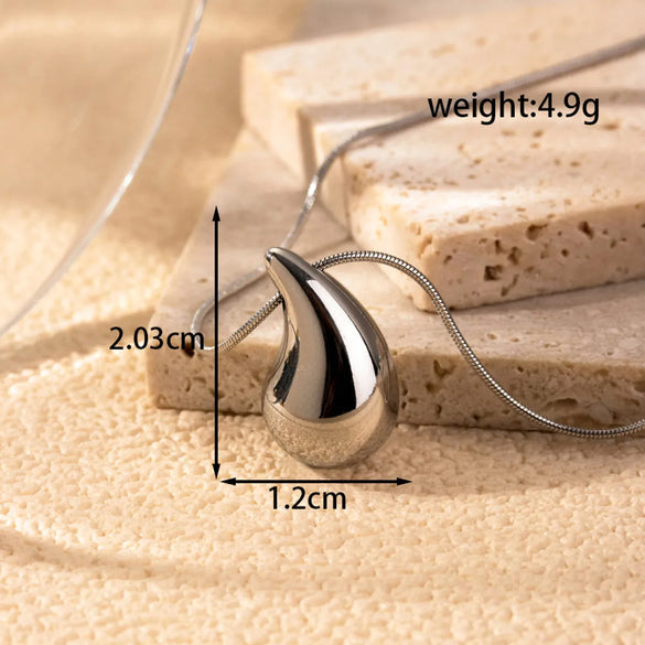 Wholesale Jewelry Vintage Style Simple Style Water Droplets 304 Stainless Steel Plating Jewelry Set
