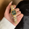 Wholesale Vintage Style Square Quartz Watches For Women With Steel Band And Diamond Encrusted Alloy Case