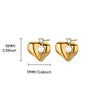 Wholesale Vintage Style Stainless Steel And Imitation Pearls Heart Shape And Diamond Pattern Electroplated Women's Earrings