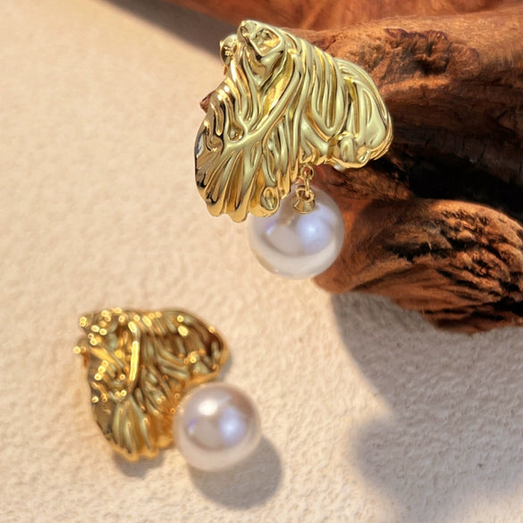 Wholesale Vintage Style Stainless Steel Geometric Earrings With Electroplating For Women
