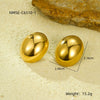 Wholesale Vintage Style Stainless Steel Round Hollow Stud Earrings With Electroplating