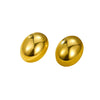 Wholesale Vintage Style Stainless Steel Round Hollow Stud Earrings With Electroplating