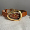 Wholesale Vintage Style Women's Quartz Watch With Super Fiber Strap And Alloy Case