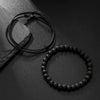 Wholesale Volcanic Stone And Wax Thread Handmade Multilayered Unisex Hiphop Woven Bracelets