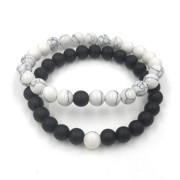 Wholesale Volcanic Stone And Wax Thread Handmade Multilayered Unisex Hiphop Woven Bracelets