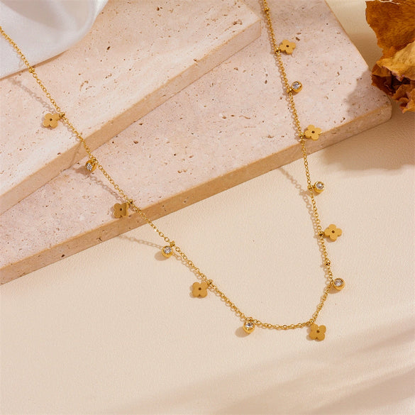 Wholesale Waist Chain Titanium Steel Hollow Flower Pendant Sweet Style For Summer