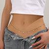 Wholesale Waist Chain Titanium Steel Hollow Flower Pendant Sweet Style For Summer