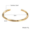 Wholesale Watch Accessories Stainless Steel Geometric Cshaped Open Bracelet For Couples