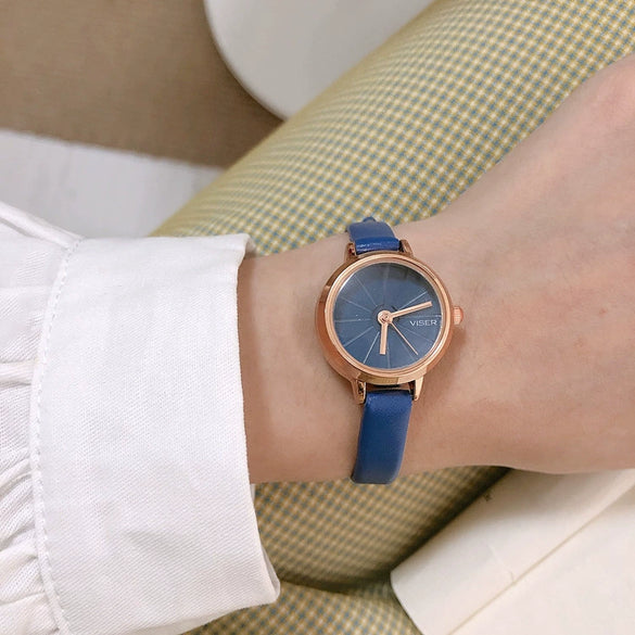 Wholesale Watch Alloy Artificial Leather Round Retro Artistic Temperament Women's